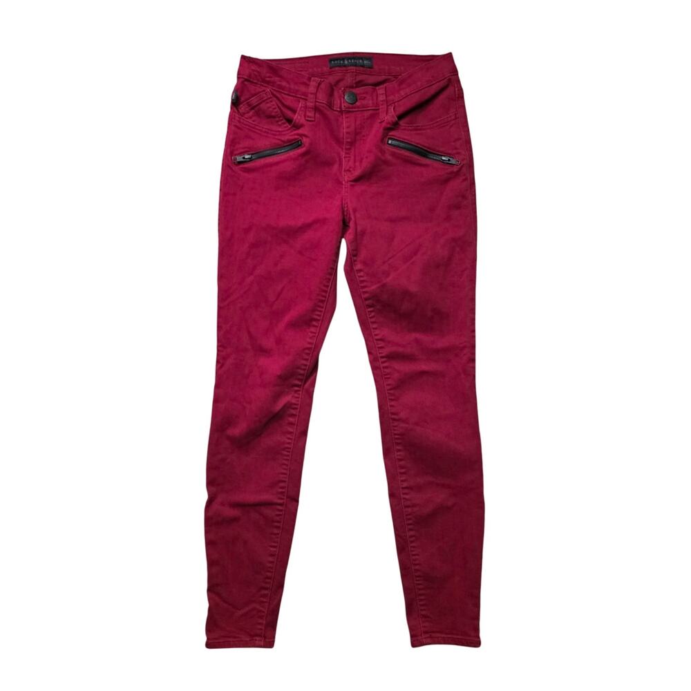 Rock & Republic Women’s Kashmiere Straight Jeans Red Denim Size 6M